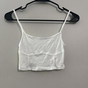 White cropped tank top